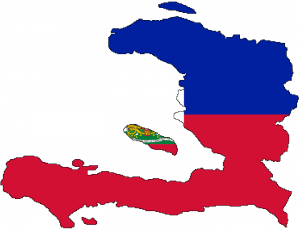 haiti flag map