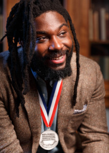 Jason Reynolds, 2020-2021 National Ambassador for Young People's Literature, January 16, 2020. Photo by Shawn Miller/Library of Congress. Note: Privacy and publicity rights for individuals depicted may apply.